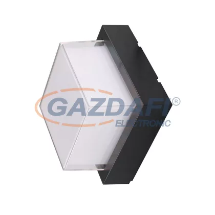   OPTONICA 7535 LED fali lámpa szögletes fekete 15W 4200K 1000LM AC100-240V IP65
