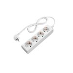   OPTONICA 7603 4-es elosztó gyermekvédelemmel 3G1.0mm-1.5M, 16A, 230V, Max3500W, IP20 - fehér