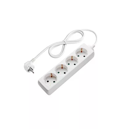   OPTONICA 7603 4-es elosztó gyermekvédelemmel 3G1.0mm-1.5M, 16A, 230V, Max3500W, IP20 - fehér