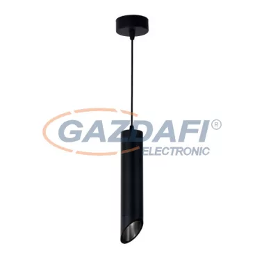 OPTONICA 9051 függeszték GU10 MR16 alumínium - kívül fekete/belül fekete - 6X30CM