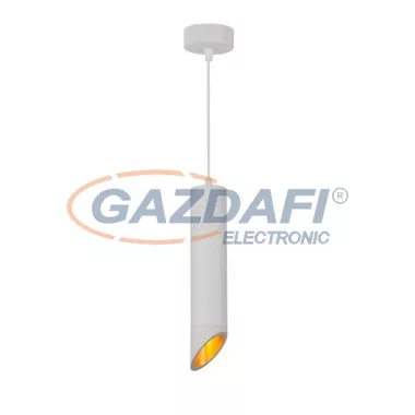 OPTONICA 9054 függeszték GU10 MR16 alumínium - kívül fehér/belül arany - 6X30CM