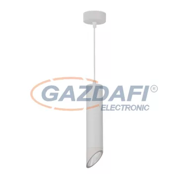 OPTONICA 9055 függeszték GU10 MR16 alumínium - kívül fehér/belül fehér - 6X30CM