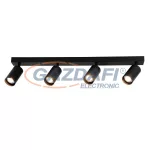  OPTONICA 9075 spot lámpatest 4xGU10 alumínium fekete 72X6X18CM