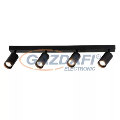   OPTONICA 9075 spot lámpatest 4xGU10 alumínium fekete 72X6X18CM