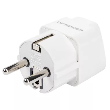 OPTONICA 9517 Travel Adaptor - UK to EU 220V 10A 1000W - COPPER