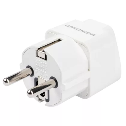   OPTONICA 9517 Travel Adaptor - UK to EU 220V 10A 1000W - COPPER