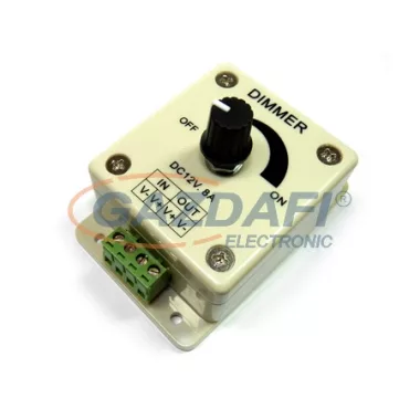 OPTONICA AC6316 LED szalag dimmer,potméteres 8A 96W 12-24V IP20 88x58x56mm
