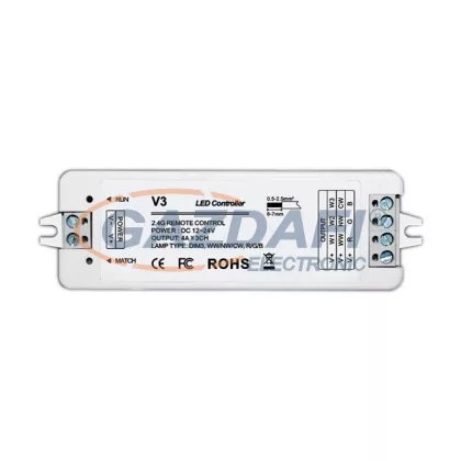   OPTONICA AC6353 LED RGB vezérlő 4A*3CH 144W-12V/288W-24V V3 konstans feszültség