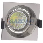   OPTONICA CB3224 süllyesztett LED spot lámpa,billenthető,matt króm 8W 200-240V 640lm 4500K 60° 100x100x70mm IP20 A+ 25000h