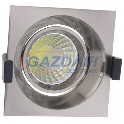   OPTONICA CB3225 süllyesztett LED spot lámpa,billenthető, matt króm 8W 200-240V 640lm 2700K 60° 100x100x70mm IP20 A+ 25000h