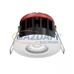   OPTONICA OT5044 LED süllyesztett, tűzálló spotlámpa, mágneses fehér keret, 10W 40° 750LM 200-240Vac, CRI>80, PF>0.9 IP65