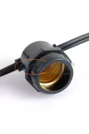 OPTONICA OT5052 kültéri fényfüzér, fix, fekete, fényforrás nélkül 15xE27 IP65 14.4M