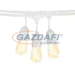   OPTONICA OT5055 kültéri fényfüzér, sorolható, fehér, fényforrás nélkül 10xE27 IP65 6M