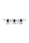 OPTONICA OT5058 kültéri fényfüzér, sorolható, fekete, fényforrásokkal 2700K 10xG45 IP65 8M