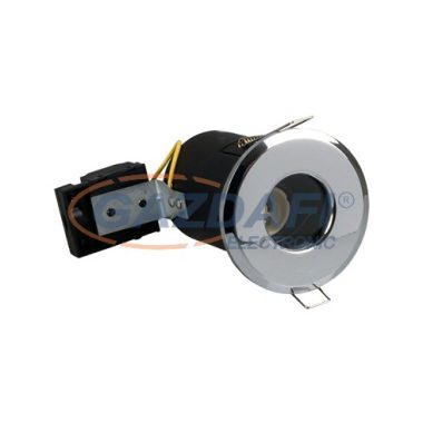 OPTONICA OT5067 króm, fix, lefelé világító spot lámpatest, tűzbiztos GU10 85x130mm IP65