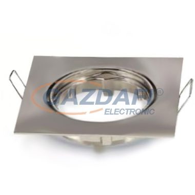 OPTONICA OT5077 matt króm, négyzet spot lámpatest, állítható 82*82*29mm G5.3