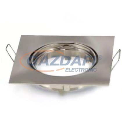   OPTONICA OT5077 matt króm, négyzet spot lámpatest, állítható 82*82*29mm G5.3