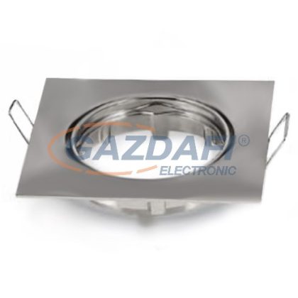   OPTONICA OT5078 fényes króm, négyzet spot lámpatest, állítható 82*82*29mm G5.3