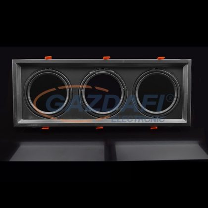   OPTONICA OT5086 ezüst, négyzet spot lámpatest, állítható, tripla AR111 480*180*42mm