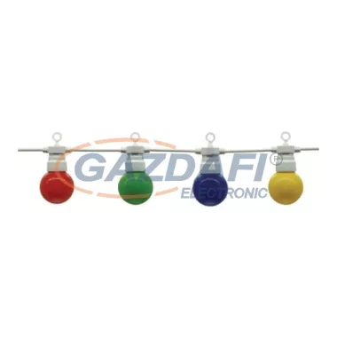 OPTONICA OT5090 kültéri fényfüzér, sorolható, fehér, színes fényforrásokkal 10xG45 IP65 8M OPTONICA OT5090 kültéri fényfüzér, sorolható, fehér, színes fényforrásokkal 10xG45 IP65 8M