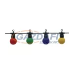   OPTONICA OT5092 kültéri fényfüzér, sorolható, fekete, színes fényforrásokkal 20xG45 IP65 13M