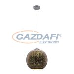   OPTONICA PD9000 3D üveg függesztett lámpa, króm, tűzijáték hatás - E27 40W 300x275mm
