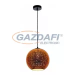   OPTONICA PD9001 3D üveg függesztett lámpa, réz, tűzijáték hatás - E27 40W 300x275mm