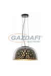 OPTONICA PD9018 3D üveg függesztett csillár,kör mintás,króm - 40W E27 400x200mm