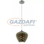   OPTONICA PD9020 3D üveg függesztett csillár,sirály mintás,króm- 40W E27 200x165mm