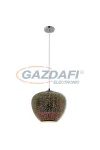 OPTONICA PD9023 3D üveg függesztett csillár,tűzijáték hatás,króm- 40W E27 290x250mm