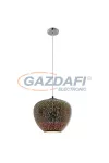OPTONICA PD9025 3D üveg függesztett csillár,tűzijáték hatás,króm - 40W E27 400x345mm
