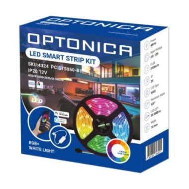 OPTONICA ST4324 Okos LED szalag szett Adapter+Wifi controller 60ledes 12W 12V 480lm 120° IP20