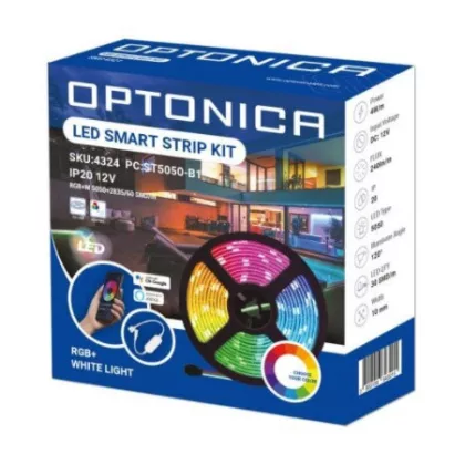  OPTONICA ST4324 Okos LED szalag szett Adapter+Wifi controller 60ledes 12W 12V 480lm 120° IP20