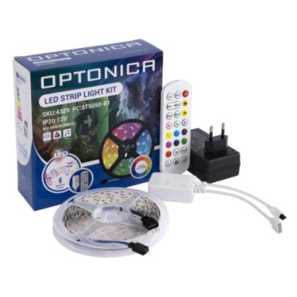   OPTONICA ST4329 LED szalag szett Adapter+Bluetooth Music+távirányító 60ledes 36W 12V 2400lm 120° IP20