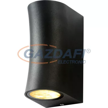 OPTONICA WL7446 fali lámpa alumínium fekete IP44 2*GU10 AC220-240V