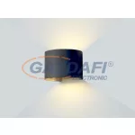   OPTONICA WL7464 LED falilámpa EPISTAR AC100-240V 6W IP54 480LM fekete 3000K