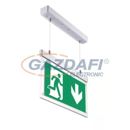   OPTONICA 7204 LED Vészvilágító függő kivitel 2W 220-240V 330x225x60mm IP20 A+ 25000h