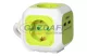 ORNO OR-AE-13144(GS)/L Hosszabbító, kocka, 4 aljzat, 2 x USB, 1,4 m kábel, fehér és lime színben