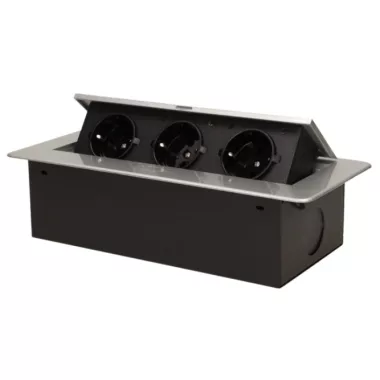 ORNO OR-AE-1336/G(GS) Asztalba süllyeszthető elosztó, 3x2P+E, ezüst színben ORNO OR-AE-1336/G(GS) Asztalba süllyeszthető elosztó, 3x2P+E, ezüst színben
