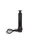 ORNO OR-AE-1349(GS)/B Felugró süllyeszthető asztali aljzat USB töltővel, blokkoló rendszerrel, Ø6cm, 3x2P+E, 1,8 m kábellel ORNO OR-AE-1349(GS)/B Felugró süllyeszthető asztali aljzat USB töltővel, blokkoló rendszerrel, Ø6cm, 3x2P+E, 1,8 m kábellel