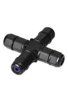 ORNO OR-AE-13615 Kábelcsatlakozó, X-típus, 4 ágú, 3x4mm², 450V/25A, IP68