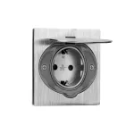   ORNO OR-AE-1397(GS) Padlóba süllyeszthető aljzat, IP44, 90°-ban felbillenthető tetővel