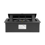   ORNO OR-GM-9010/B NOEN Asztalba süllyeszthető elosztó, üres, irodai, cserélhető modulok, fekete színben