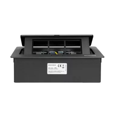 ORNO OR-GM-9010/B NOEN Asztalba süllyeszthető elosztó, üres, irodai, cserélhető modulok, fekete színben ORNO OR-GM-9010/B NOEN Asztalba süllyeszthető elosztó, üres, irodai, cserélhető modulok, fekete színben