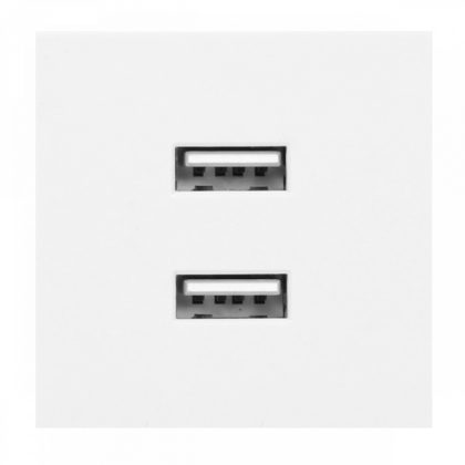   ORNO OR-GM-9010/W/USBX2 NOEN Beépíthető dupla USB dugalj (2,1A), fehér színben