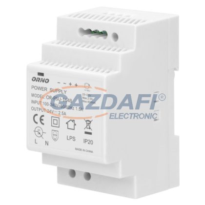 ORNO OR-PSU-1648 Moduláris tápegység, 24VDC, 2.5A, 60W
