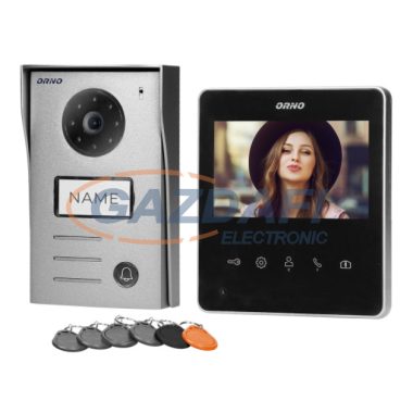 ORNO OR-VID-SH-1074 NAOS Video kaputelefon szett, 4.3" LCD monitor, RFID olvasó