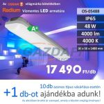   RADIUM LED lámpatest 48W 220-240V 4000lm 4000K 120° 1480x86mm IP65 A+ 30000h