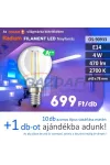 RADIUM LED fényforrás, filament, E14, 4W, 470Lm, 240V, 2700K, átlátszó búra