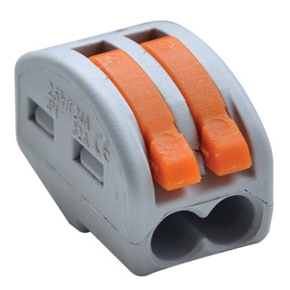 TRACON OVO2,5-2 Csavar nélküli vezetékösszekötő, nyitható 0,75-4mm2, 32A, 400VAC 2P